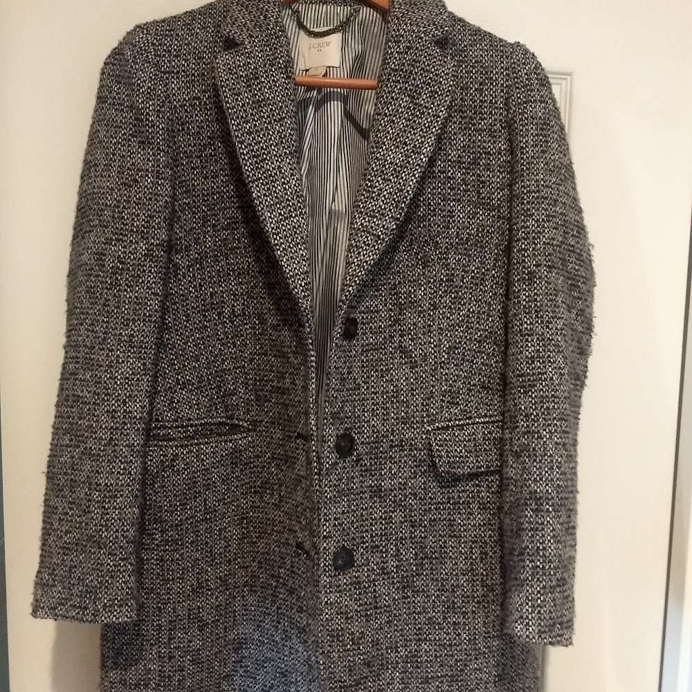 JCREW Oversize Topcoat English Herringbone Wool